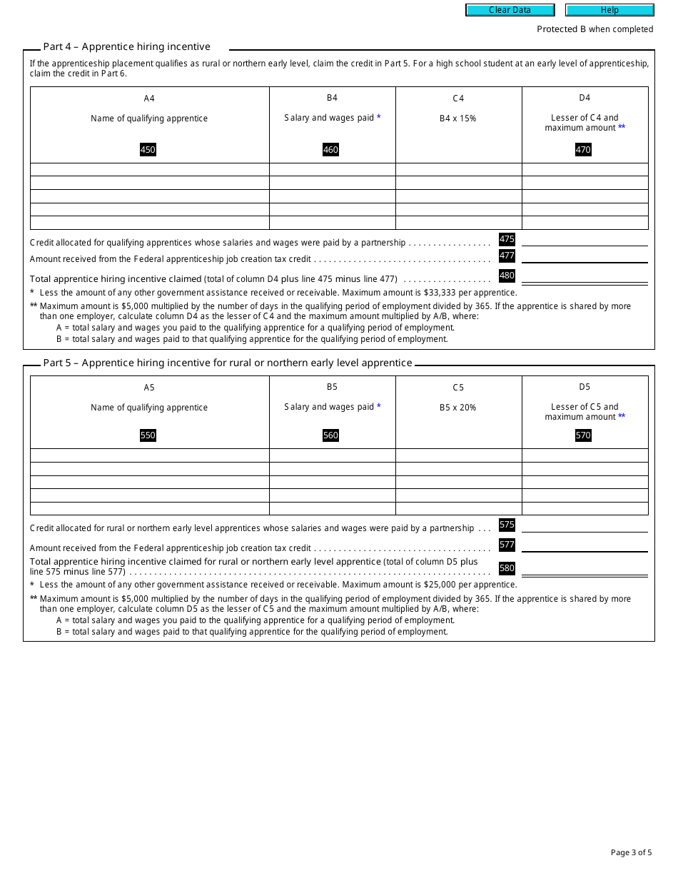 Form T2 Schedule 384 Manitoba Paid Work Experience Tax Credit (2017 and Later Tax Years) - Canada, Page 3
