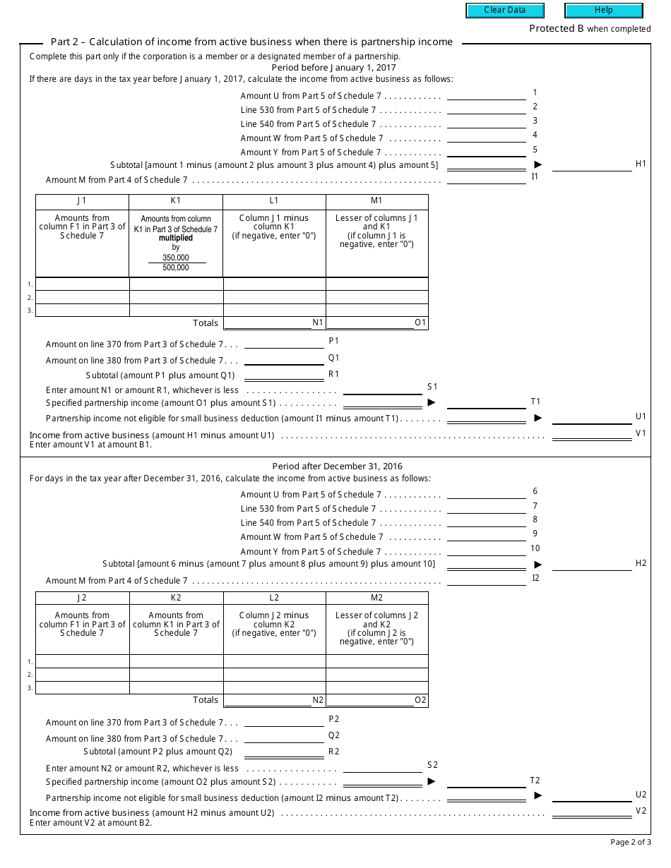 Form T2 Schedule 346 Nova Scotia Corporation Tax Calculation (2017 and Later Tax Years) - Canada, Page 2