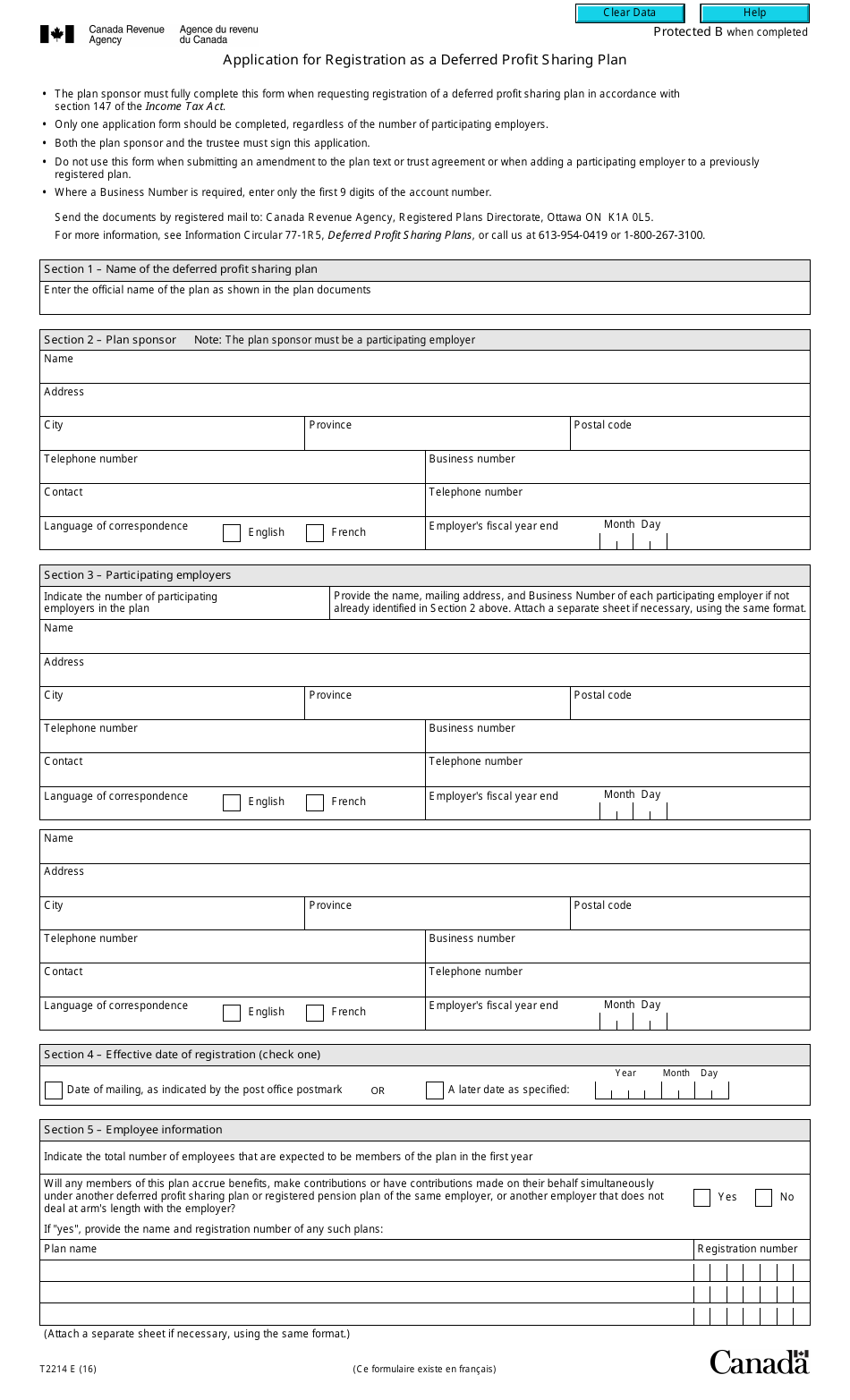 Form T2214 Download Fillable PDF or Fill Online Application for ...