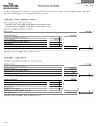 Form T2203 (9403-D) Worksheet Ns428mj - Canada