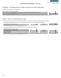 Form T2203 (9403-D) Worksheet Ns428mj - Canada, Page 4