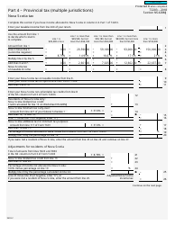 Document preview: Form T2203 Section NS428MJ Part 4 - Provincial Tax (Multiple Jurisdictions) - Nova Scotia Tax - Canada, 2018
