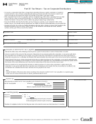 Document preview: Form T2141 Part II.1 Tax Return - Tax on Corporate Distributions - Canada