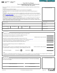 Form T2142 Part XII.3 Tax Return Tax on Investment Income of Life Insurers (2016 and Later Tax Years) - Canada