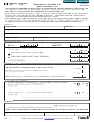 Document preview: Form T2093 Contributions to a Candidate at an Election Information Return - Canada