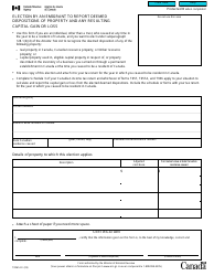 Document preview: Form T2061A Election by an Emigrant to Report Deemed Dispositions of Taxable Canadian Property and Capital Gains and/or Losses Thereon - Canada