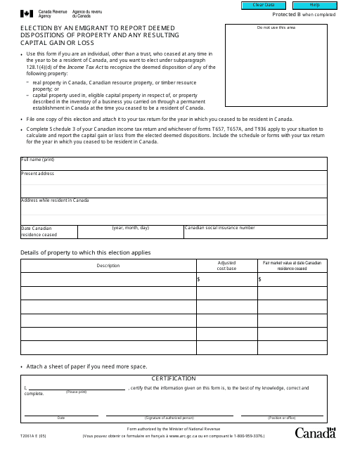 Form T2061A  Printable Pdf