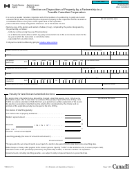 Document preview: Form T2058 Election on Disposition of Property by a Partnership to a Taxable Canadian Corporation - Canada