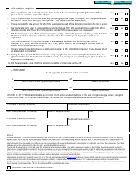 Form T2052 Registered Canadian Amateur Athletic Association Information Return - Canada, Page 2