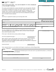 Form T2026 Part XII Tax on Payments to the Crown by a Tax Exempt Person - Canada