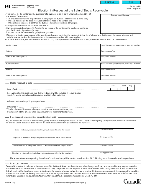 Form T2022  Printable Pdf