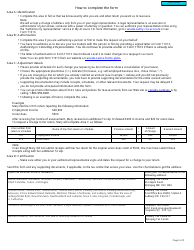 Form T1-ADJ T1 Adjustment Request - Canada, Page 2