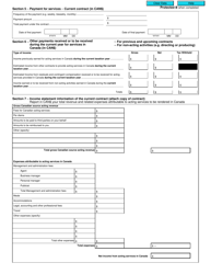 Form T1287 Application by a Non-resident of Canada (Individual) for a Reduction in the Amount of Non-resident Tax Required to Be Withheld on Income Earned From Acting in a Film or Video Production - Canada, Page 2