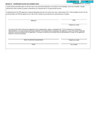 Form T1287 Application by a Non-resident of Canada (Individual) for a Reduction in the Amount of Non-resident Tax Required to Be Withheld on Income Earned From Acting in a Film or Video Production - Canada, Page 3