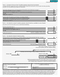 Form T1262 Part XIII.2 Tax Return for Non-resident&#039;s Investments in Canadian Mutual Funds - Canada, Page 2