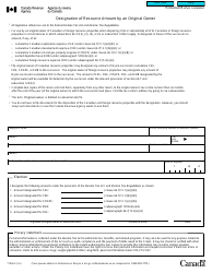 Document preview: Form T1046 Designation of Resource Amount by an Original Owner - Canada