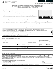 Document preview: Form T100C Flow-Through Share Information - Application for a T100 Identification Number (Tin) on the Exercise of Flow-Through Warrants (Ftws) and Details of the Ftws Exercised - Canada