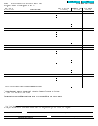 Form T100C Flow-Through Share Information - Application for a T100 Identification Number (Tin) on the Exercise of Flow-Through Warrants (Ftws) and Details of the Ftws Exercised - Canada, Page 2