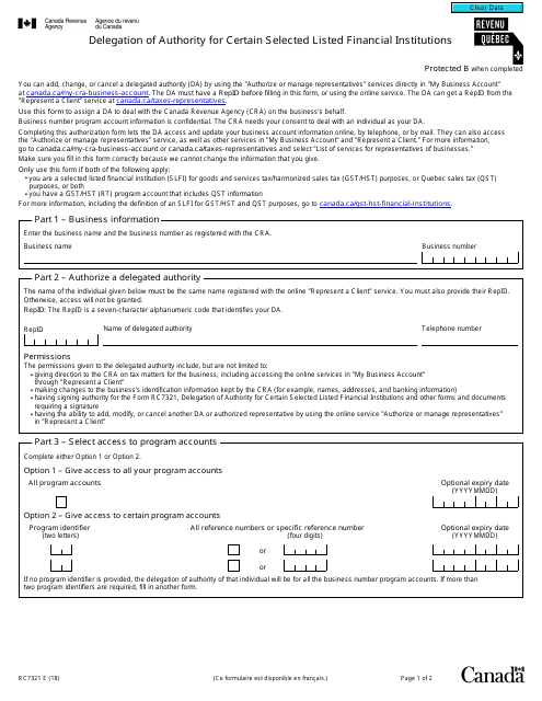 Form RC7321  Printable Pdf