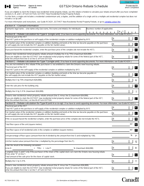 Form RC7524-ON  Printable Pdf