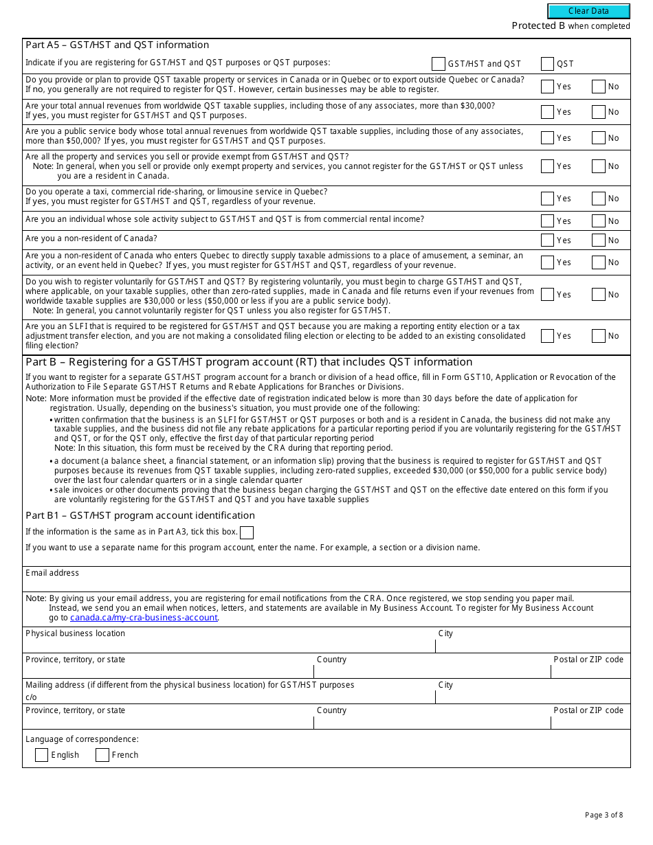 Form RC7301 - Fill Out, Sign Online and Download Fillable PDF, Canada ...