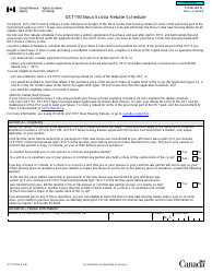 Form RC7190-NS Gst190 Nova Scotia Rebate Schedule - Canada
