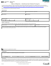 Form RC644 Notice of Objection - Greenhouse Gas Pollution Pricing Act - Canada