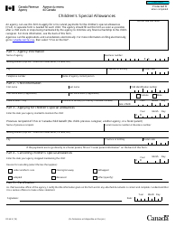 Form RC64 Children&#039;s Special Allowances - Canada