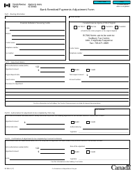 Document preview: Form RC506 Bank Remitted Payments Adjustment Form - Canada