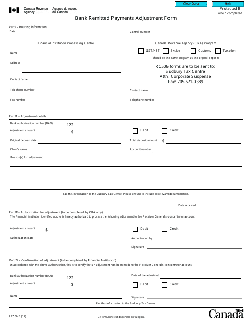 Form RC506  Printable Pdf