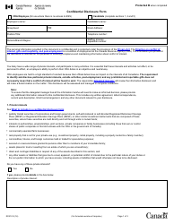 Document preview: Form RC512 Confidential Disclosure Form - Canada