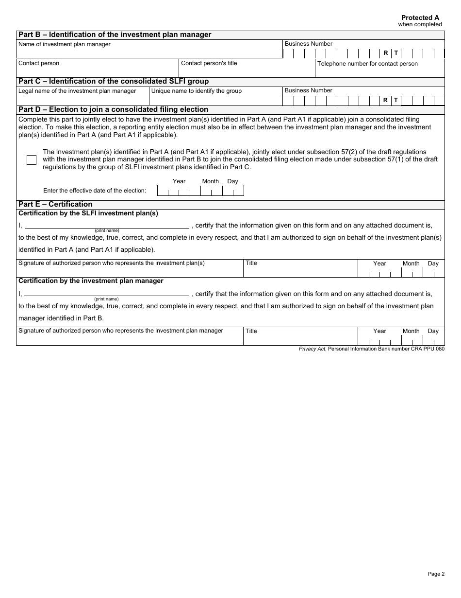 Form RC4604-1 Election for a Selected Listed Financial Institution to Join a Gst / Hst Consolidated Filing Election - Canada, Page 2