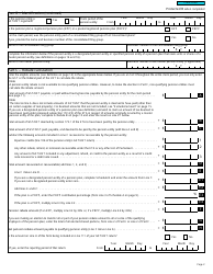 Form RC4607 Gst/Hst Pension Entity Rebate Application and Election - Canada, Page 2