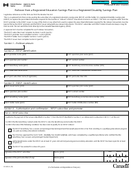 Form RC435 Rollover From a Registered Education Savings Plan to a Registered Disability Savings Plan - Canada