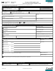 Document preview: Form RC378 Access to Information and Personal Information Request Form - Canada