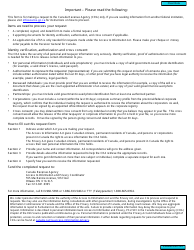 Form RC378 Access to Information and Personal Information Request Form - Canada, Page 2