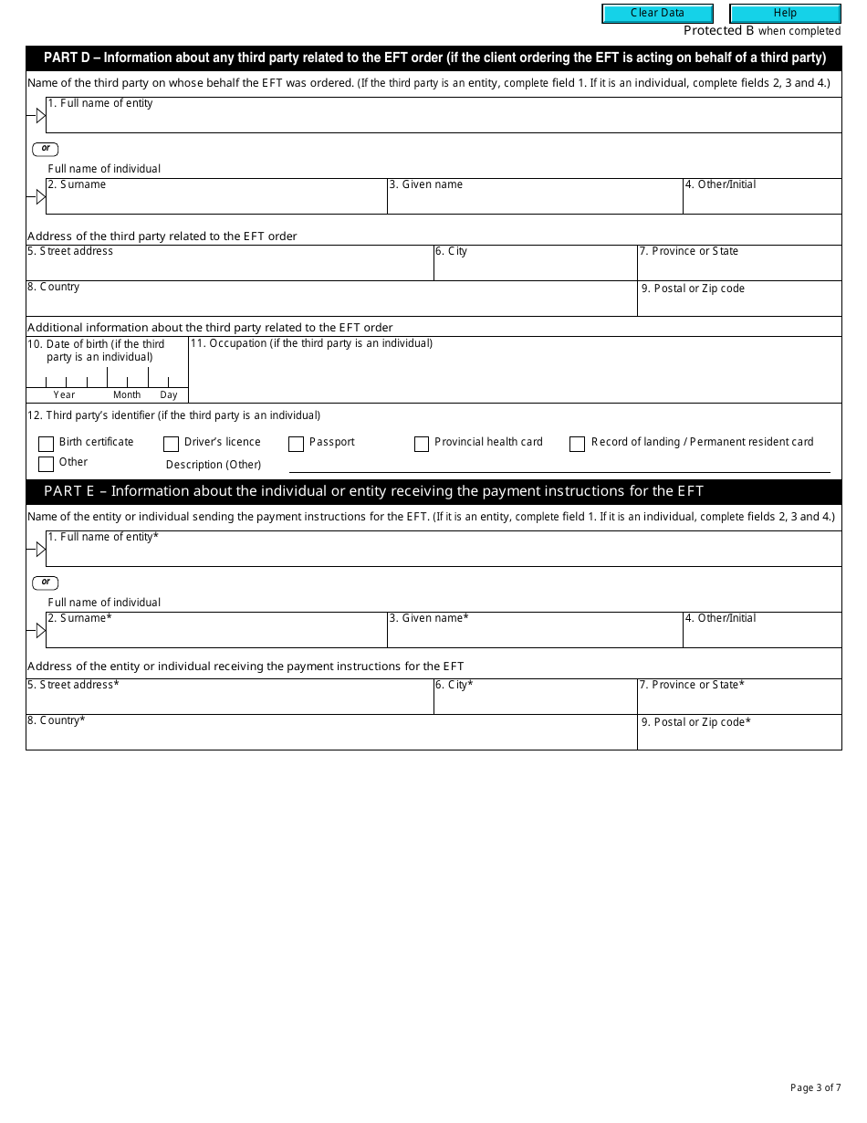 Form RC438 International Electronic Funds Transfer Report - Canada, Page 3