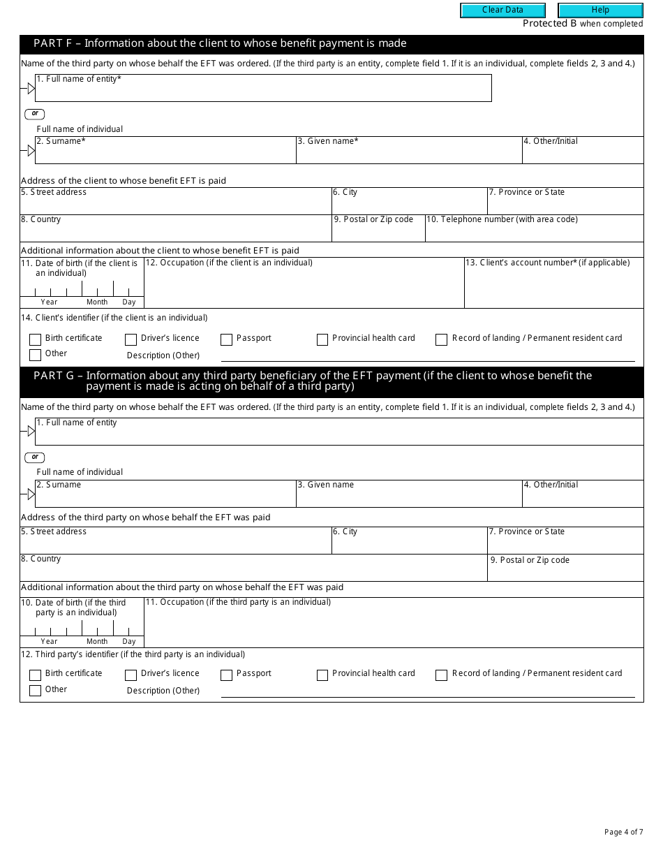 Form RC438 International Electronic Funds Transfer Report - Canada, Page 4