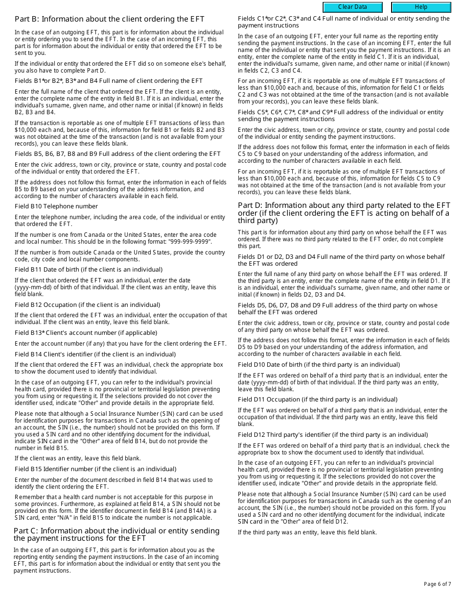 Form RC438 International Electronic Funds Transfer Report - Canada, Page 6