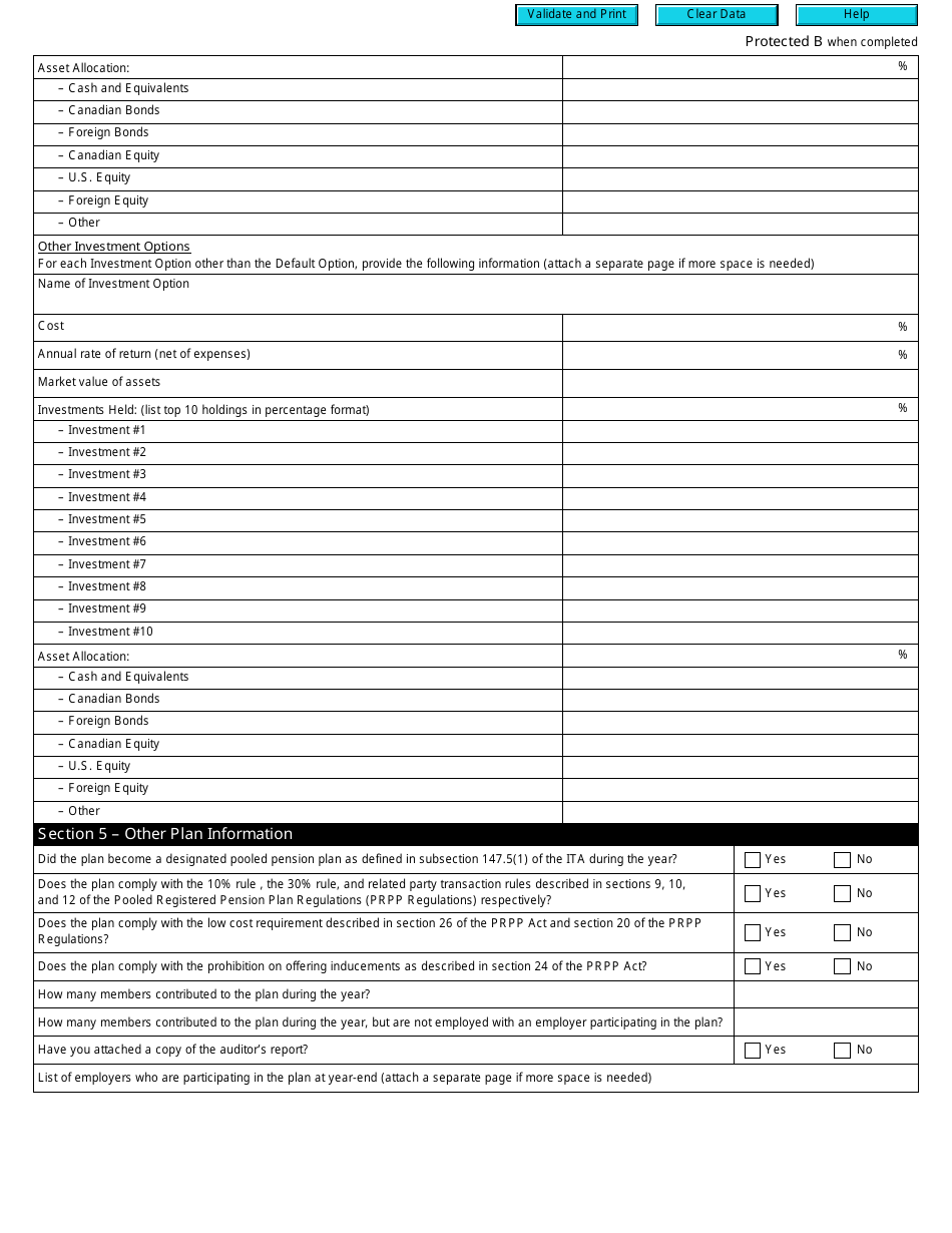Form RC368 Pooled Registered Pension Plan Annual Information Return - Canada, Page 3