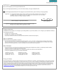 Form RC325 &quot;Address Change Request&quot; - Canada, Page 2