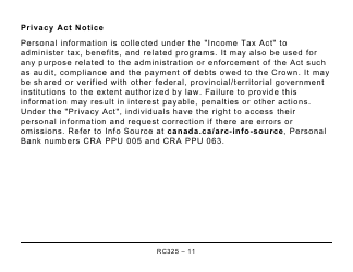 Form RC325 Address Change Request (Large Print) - Canada, Page 11