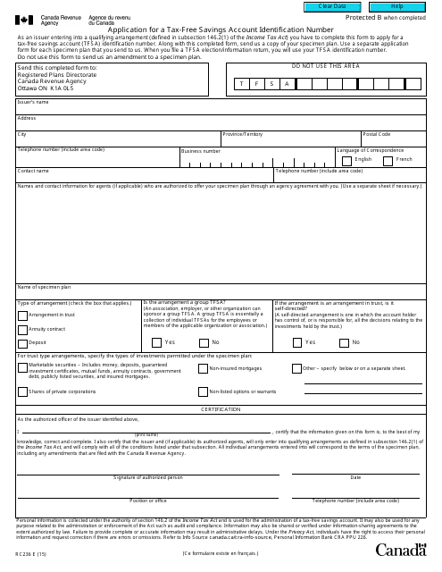 Form RC236 - Fill Out, Sign Online and Download Fillable PDF, Canada ...