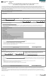 Form R105-S Regulation 105 Simplified Waiver Application for Non-resident Artists and Athletes Earning No More Than Can$15,000 - Canada