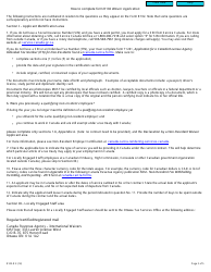 Form R102-R Regulation 102 Waiver Application - Canada, Page 2