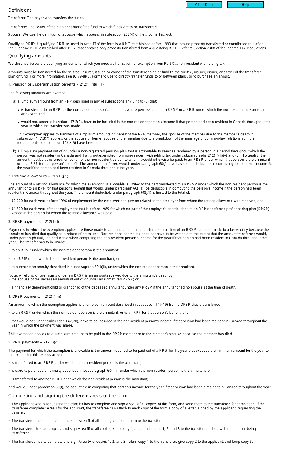 Form NRTA1 Authorization for Non-resident Tax Exemption - Canada, Page 2
