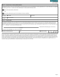 Form NR95 Authorizing or Cancelling a Representative for a Non-resident Tax Account - Canada, Page 2