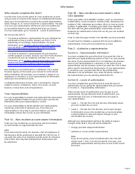 Form NR95 Authorizing or Cancelling a Representative for a Non-resident Tax Account - Canada, Page 3