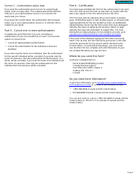 Form NR95 Authorizing or Cancelling a Representative for a Non-resident Tax Account - Canada, Page 4