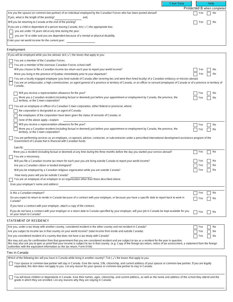 Form NR73 - Fill Out, Sign Online and Download Fillable PDF, Canada ...